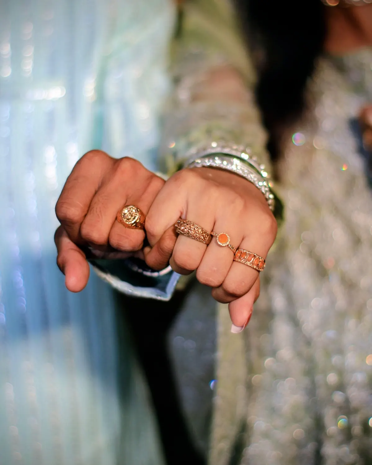 A hand showing off a ring