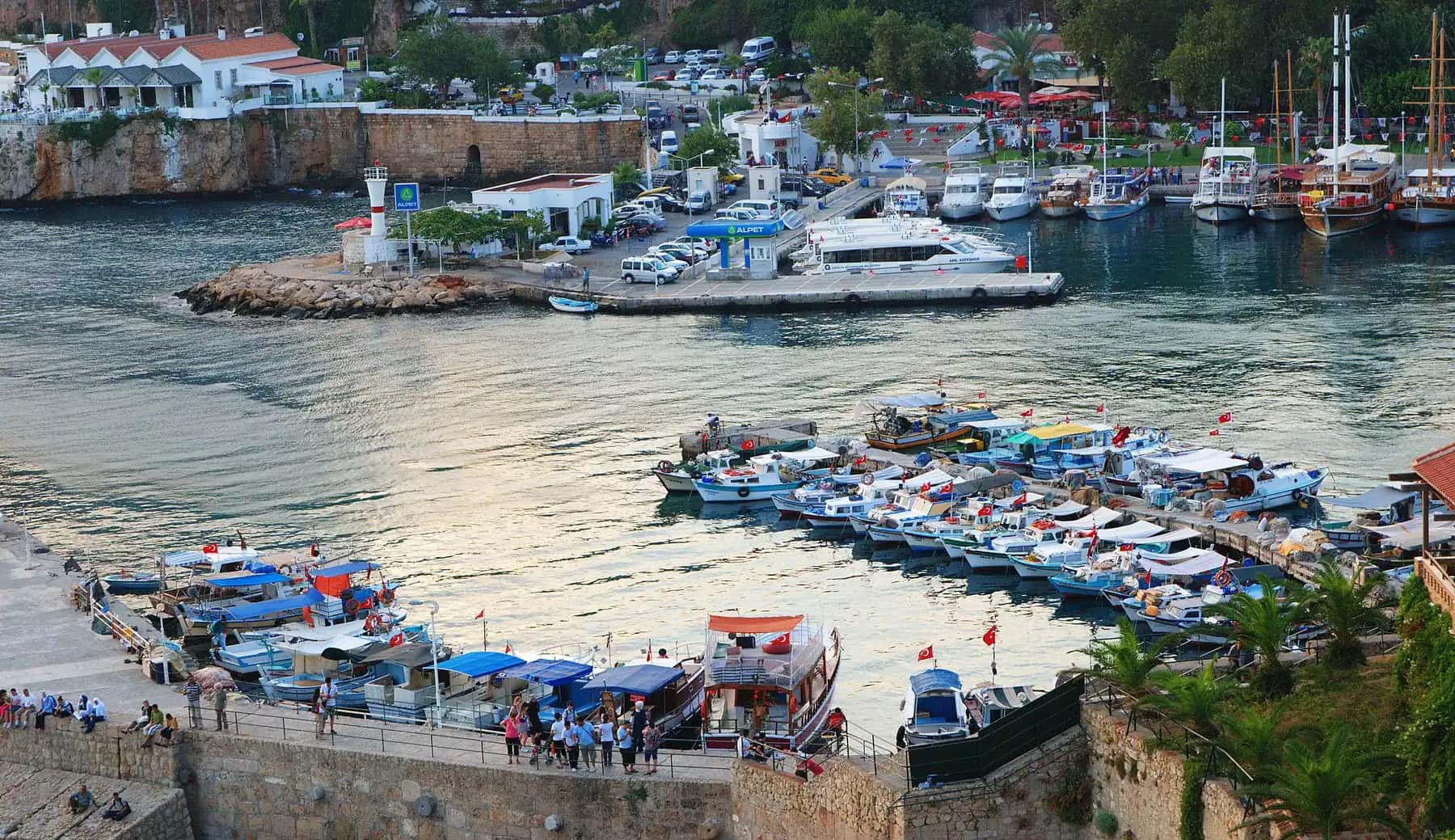 Boats in Antalya's old harbour